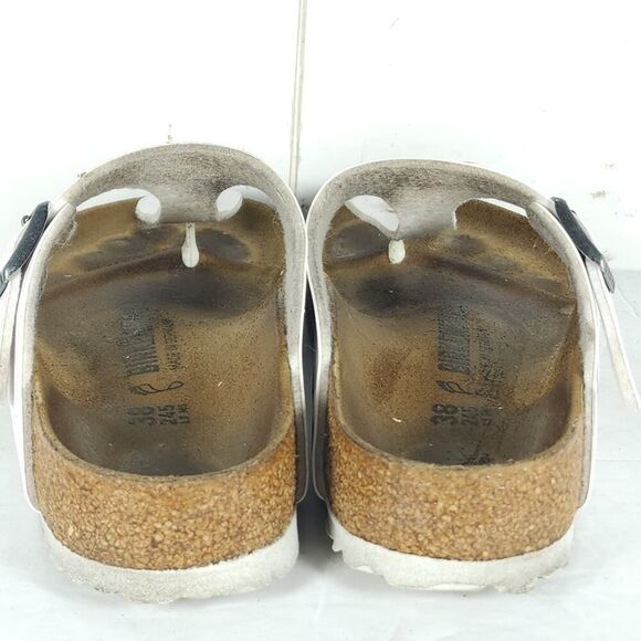 Birkenstock Women's Gizeh EU38 US9 White Birko-Flor T-strap Thong Sandals Shoes - Picture 11 of 16